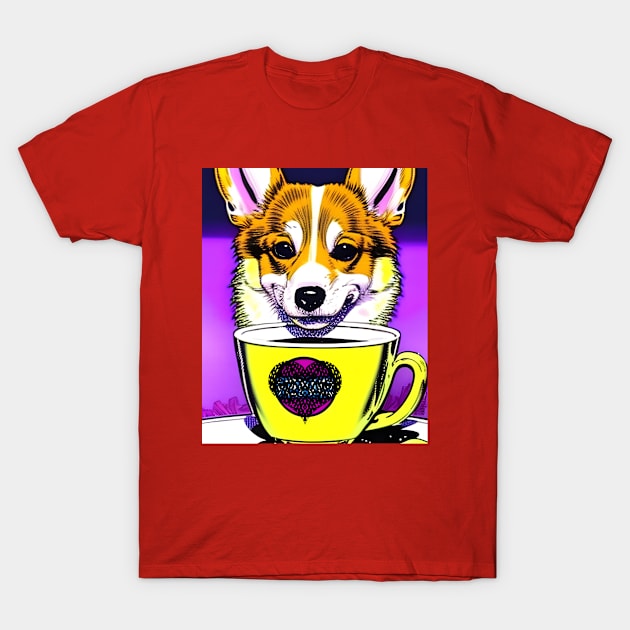 Corgi And Coffee T-Shirt by Megaluxe 